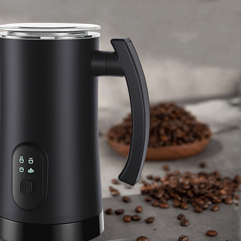 Automatic Stainless Steel Milk Frother & Warmer – 4-in-1 Electric Hot & Cold Foam Maker for Latte, Cappuccino & Coffee