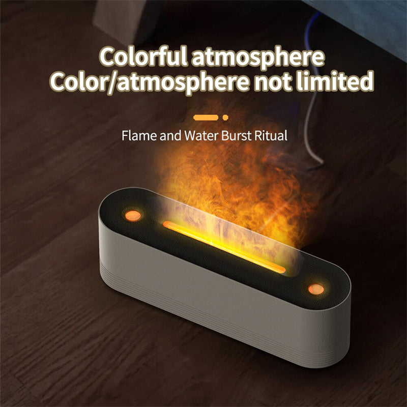 Flame Air Humidifier and LED Aroma Diffuser for Home Decor
