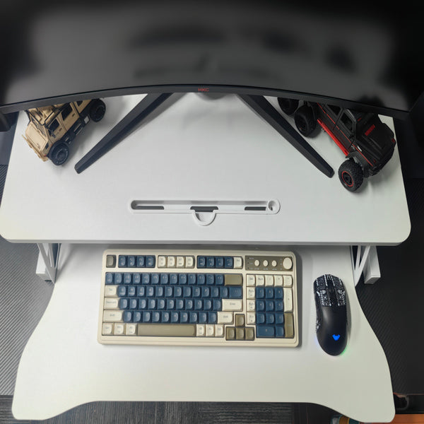 32-Inch Adjustable Standing Desk Converter – Sit-Stand Workstation for Laptop and Dual Monitor Setup