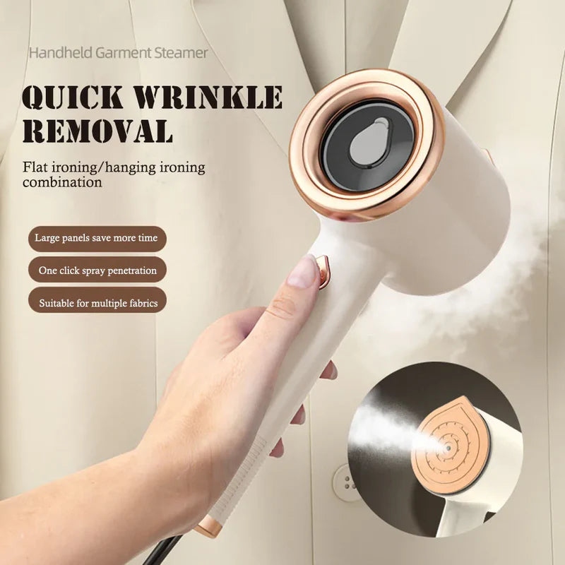 Portable Mini Handheld Garment Steamer – Fast Heat Travel Steam Iron for Clothes, Compact Vertical Fabric Wrinkle Remover (US Plug)