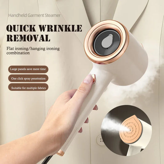 Portable Mini Handheld Garment Steamer – Fast Heat Travel Steam Iron for Clothes, Compact Vertical Fabric Wrinkle Remover (US Plug)