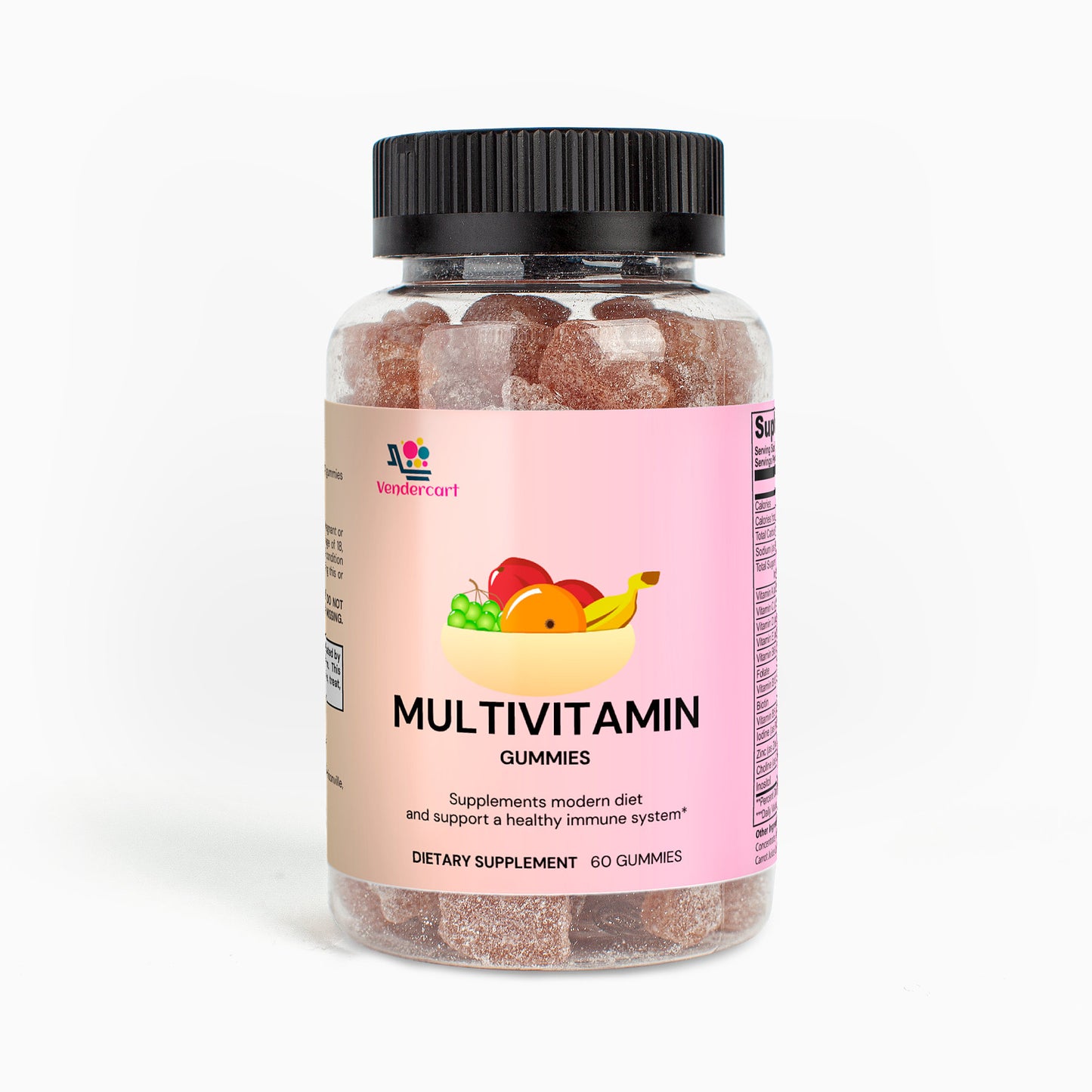 Multivitamin Bear Gummies — Strawberry Daily Essential Vitamins for Wellness