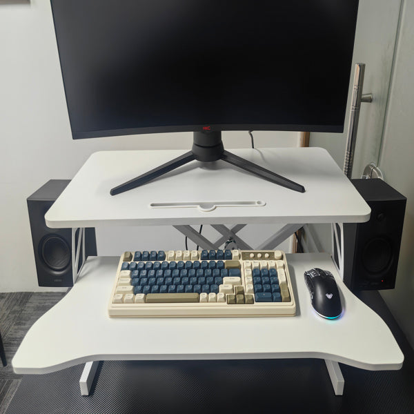 32-Inch Adjustable Standing Desk Converter – Sit-Stand Workstation for Laptop and Dual Monitor Setup