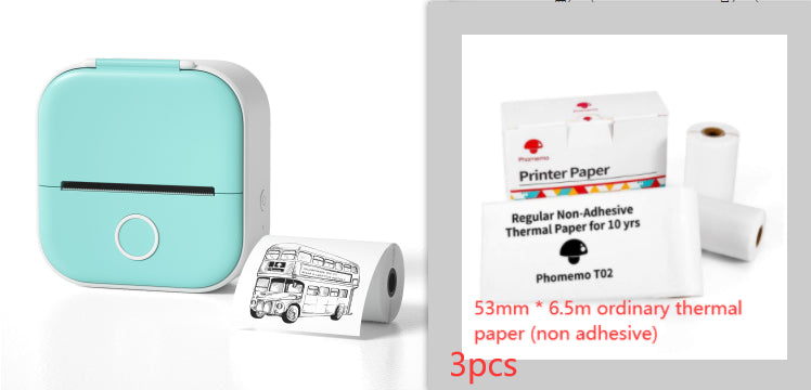 Portable Mini Thermal Label Printer – Bluetooth-Compatible Home & Student Photo Printer for Price Tags & Labels