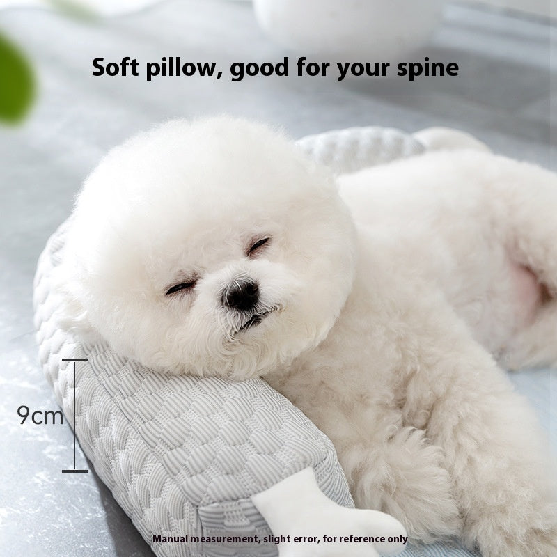 Cooling Dog Bed Breathable Pet Mat – Soft PP Cotton Washable Summer Cooling Bed for Dogs & Cats