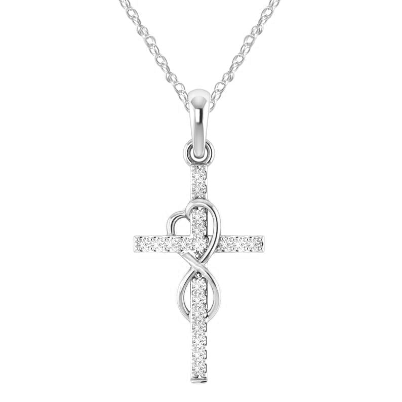 Alloy Cross Pendant Necklace – Electroplated Unisex Chain Accessory
