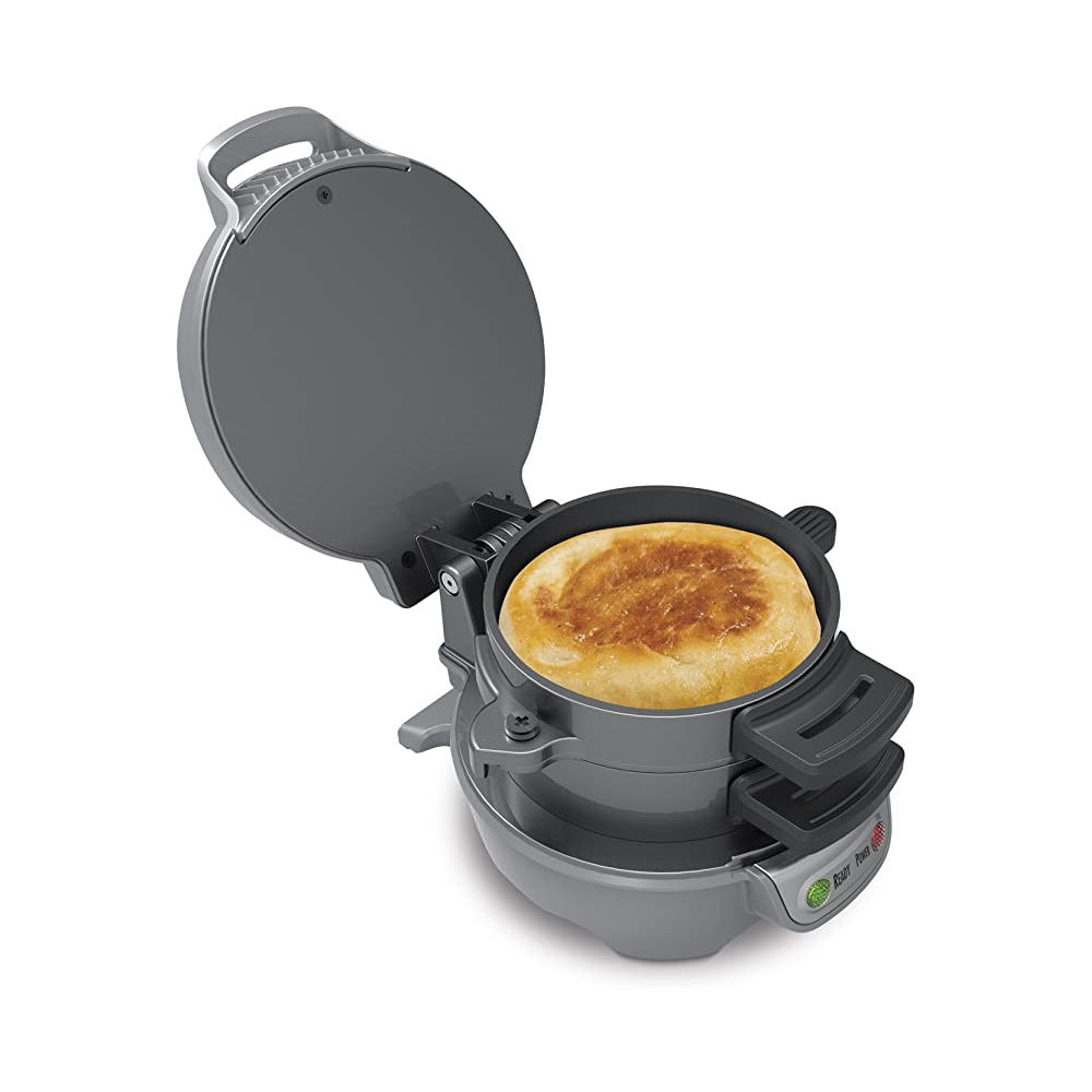 3-in-1 Breakfast Sandwich Maker & Waffle Iron with Egg Cooker Ring – Multifunction Electric Breakfast Machine for Quick Meals