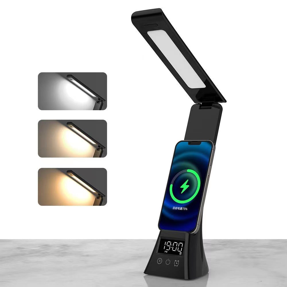LED Smart Desk Lamp with Wireless Charger – Fast Charging Adjustable Office Light for Modern Desk Setups