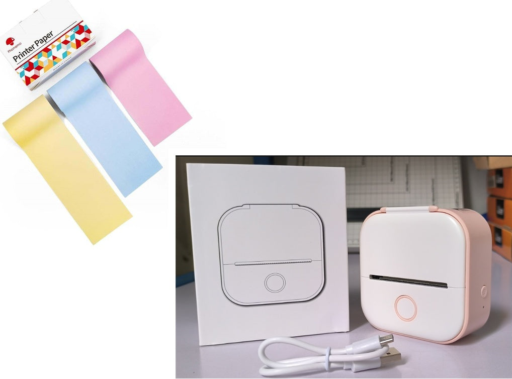 Portable Mini Thermal Label Printer – Bluetooth-Compatible Home & Student Photo Printer for Price Tags & Labels