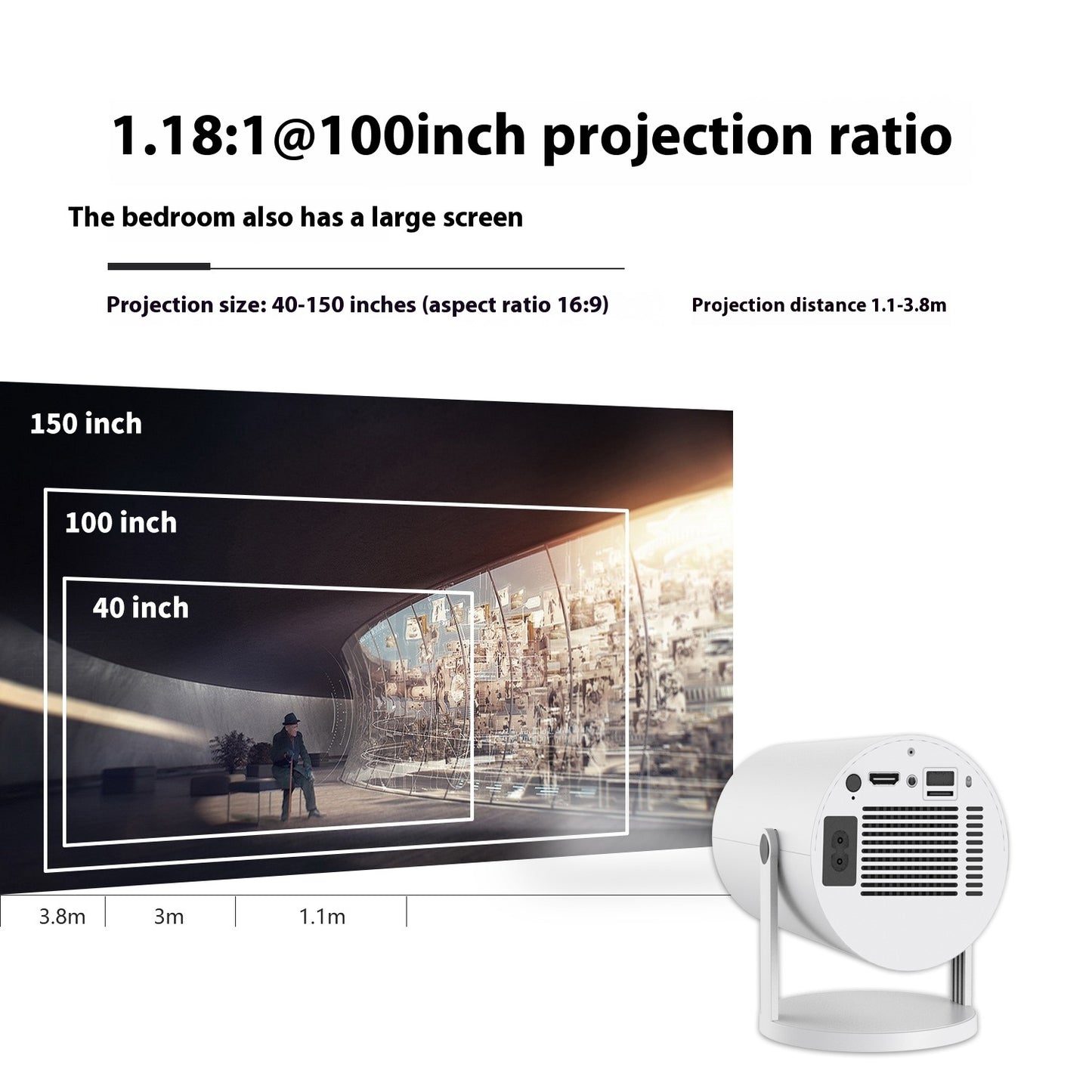 Portable Mini Home Projector – Compact Video Entertainment & Movie Gadget