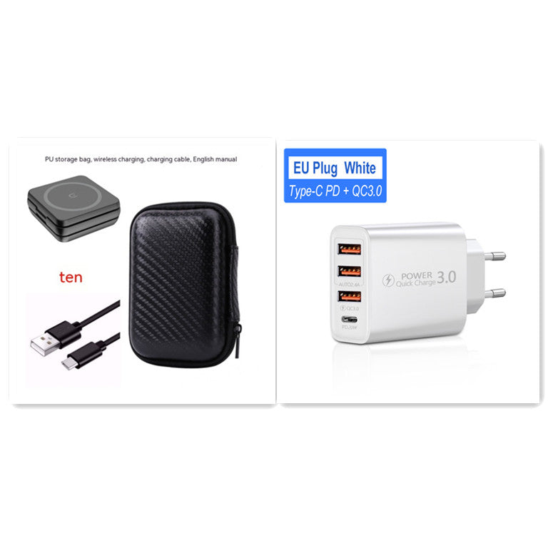 3-in-1 Foldable Magnetic Wireless Charger – Portable Charging Stand for Phone, Watch & Earbuds