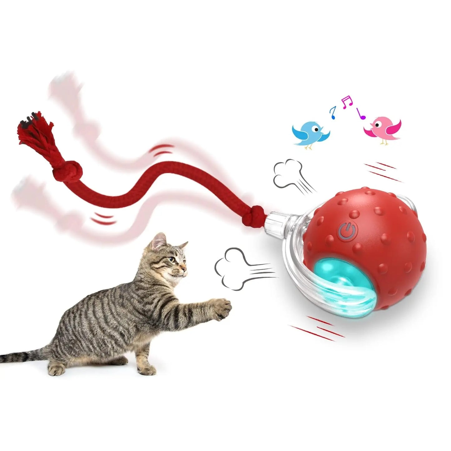 Interactive Super Drive Cat Toy Ball – Auto Rolling LED Pet Entertainment
