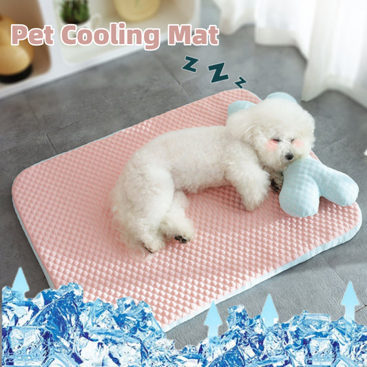 Cooling Pet Mat – Breathable Dog & Cat Summer Sleeping Cushion