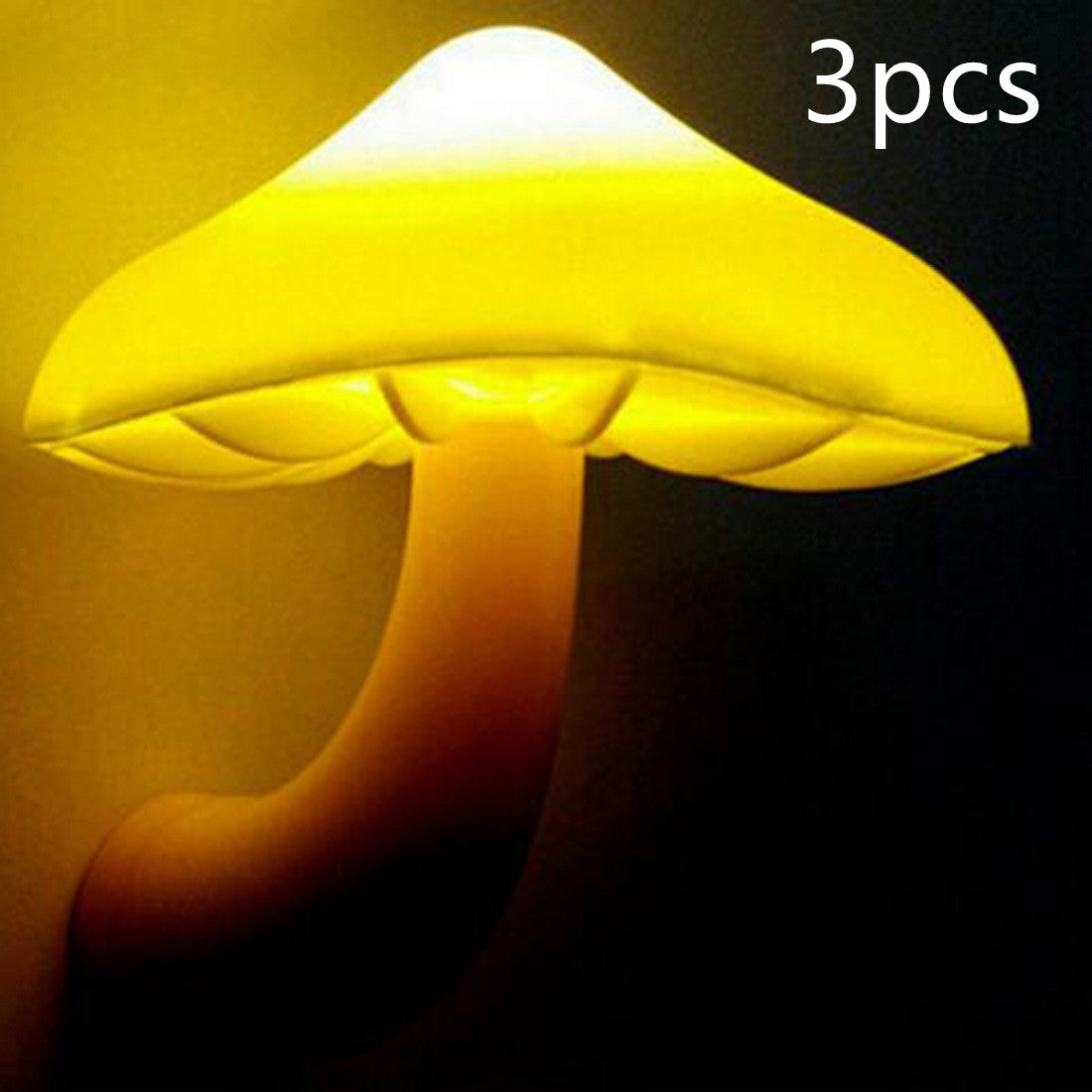 LED Mushroom Night Light with Smart Sensor – Plug-In Dusk to Dawn Wall Lamp Warm White Bedroom Ambient Lighting Decor