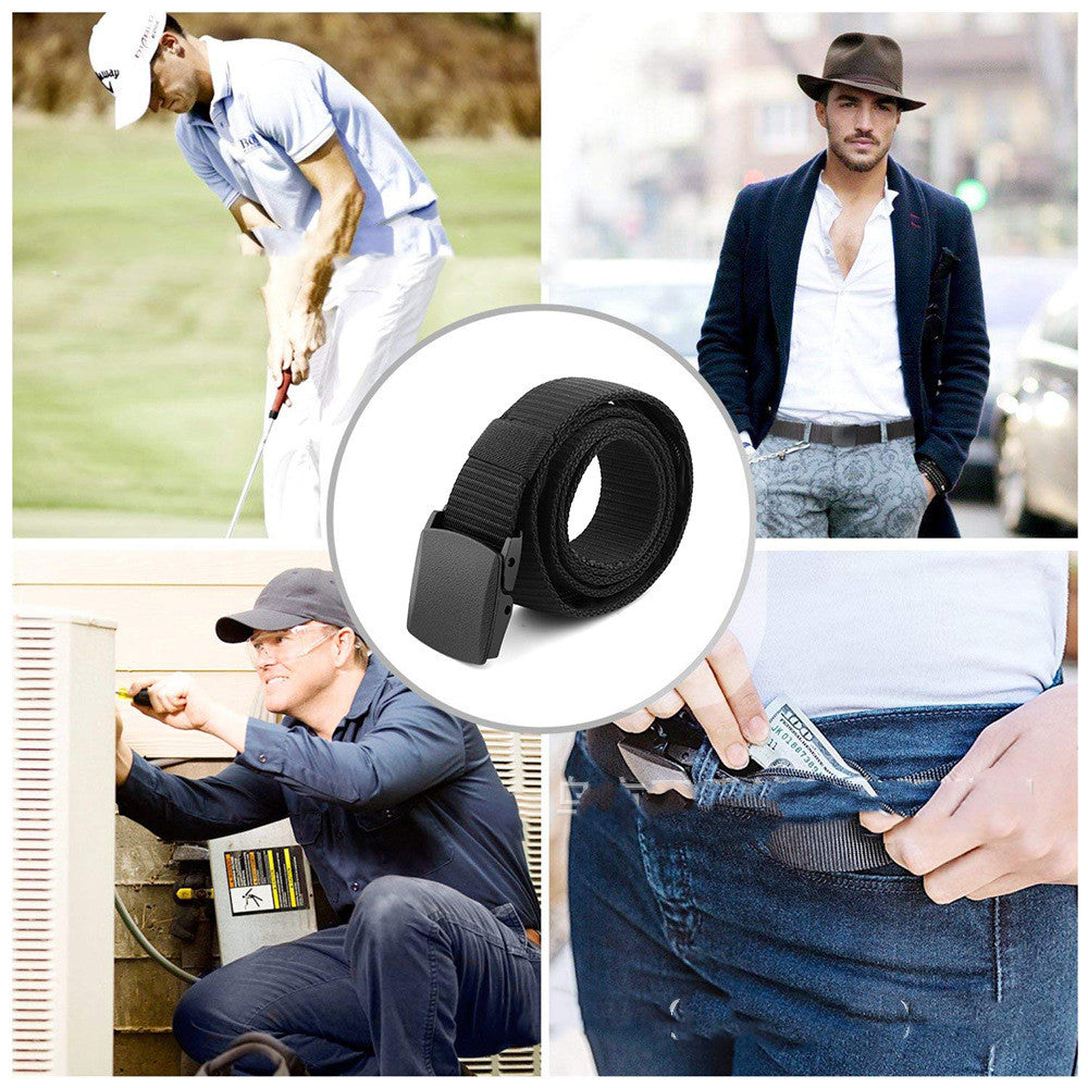 Anti-Theft Belt with Concealed Storage Pocket